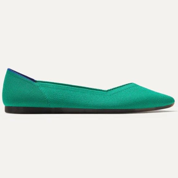 Rothy's The Point Womens Size 8 Green Knit Point Toe Slip On  Shoes - Never Worn - Picture 1 of 5